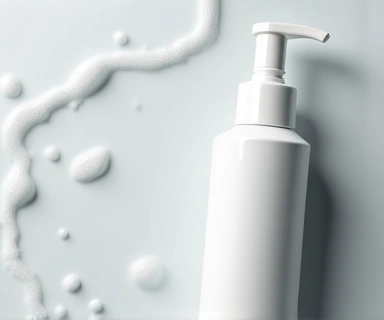Gentle Foaming Cleanser in a pump bottle, with soft bubbles and water droplets.